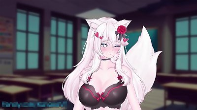 Vtuber KanakoVT ERP's Wearing vibrator in Public --- ASMR Catgirl kinky with magic wand in Public