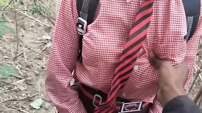 Indian Desi village college doll taken to jungle and penetrated