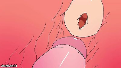 Bakugo nails Uraraka Ochaco while he grabs her hooters and then shoots a load inwards her