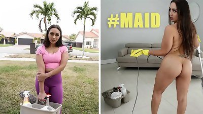 BANGBROS - My filthy Maid Lily Hall pounds For Money