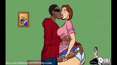 Married teacher screwed by big black cock student.